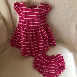 Ralph Lauren pink striped dress never worn 3m
